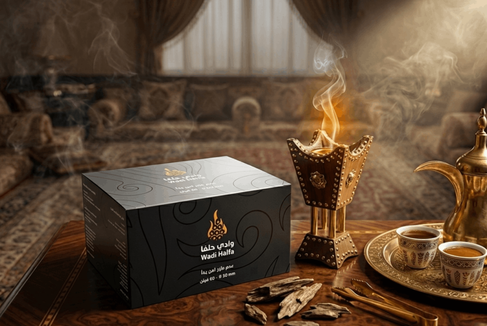 فحم وادي حلفا حجم كبير سريع الاشتعال (أقراص دائرية) | الخيار الأول لعشاق البخور والعود قطر 50 مم 60 قرص دائري - هارون العود